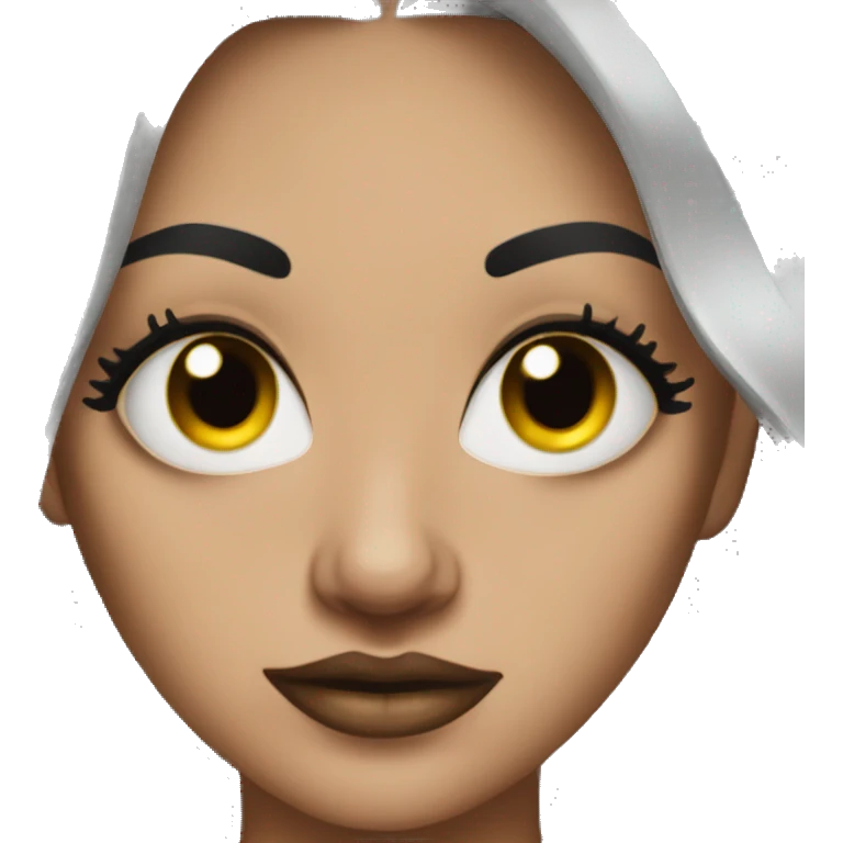 baddie with lashes and nails emoji