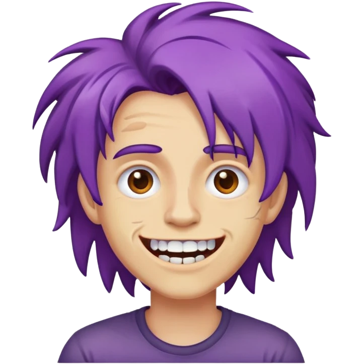 Mi ion malvadocolormorado con dientes chuecos y despeinado  emoji