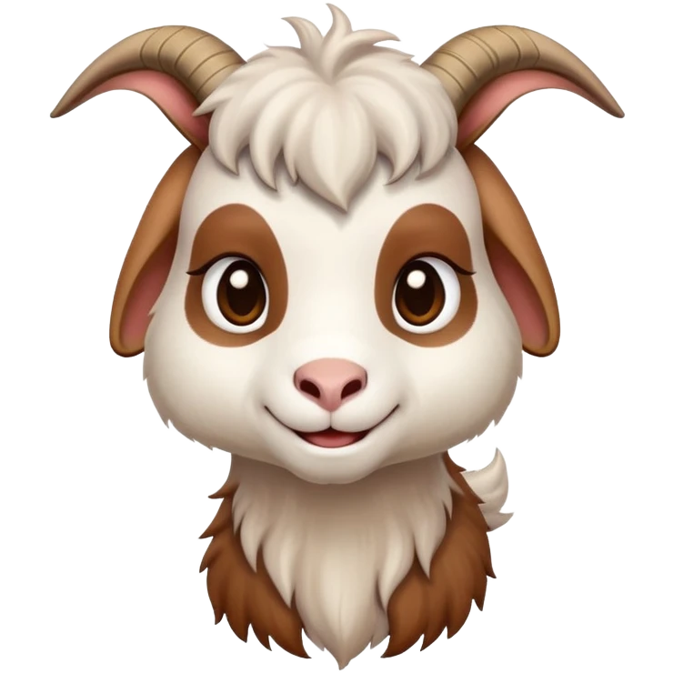 cartoonish grateful cute goat emoji