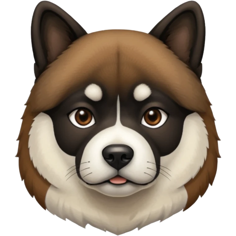 American akita full face black/brownish emoji