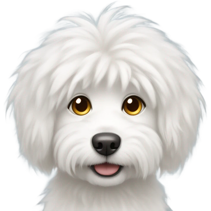 a white dog emoji