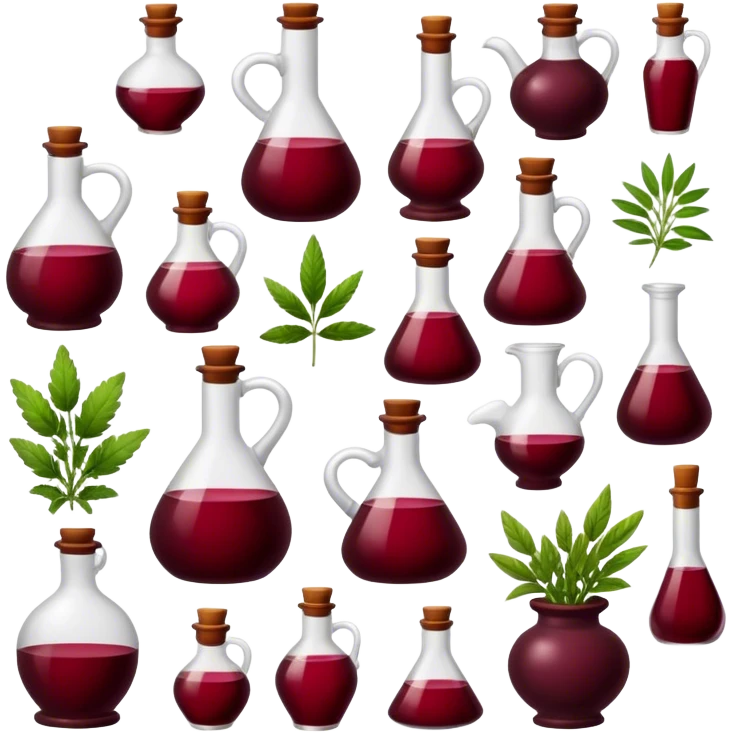The burgundy color of herbs and potions emoji