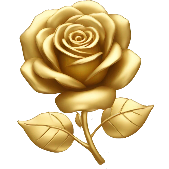 gold rose 2d logo emoji