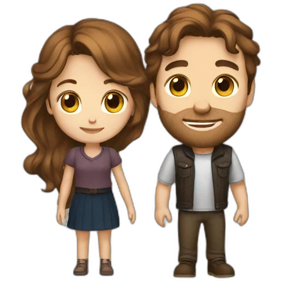 Brown hair 2023 Arthur and laura emoji