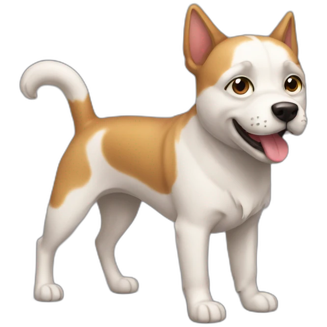 chien avec un chat emoji