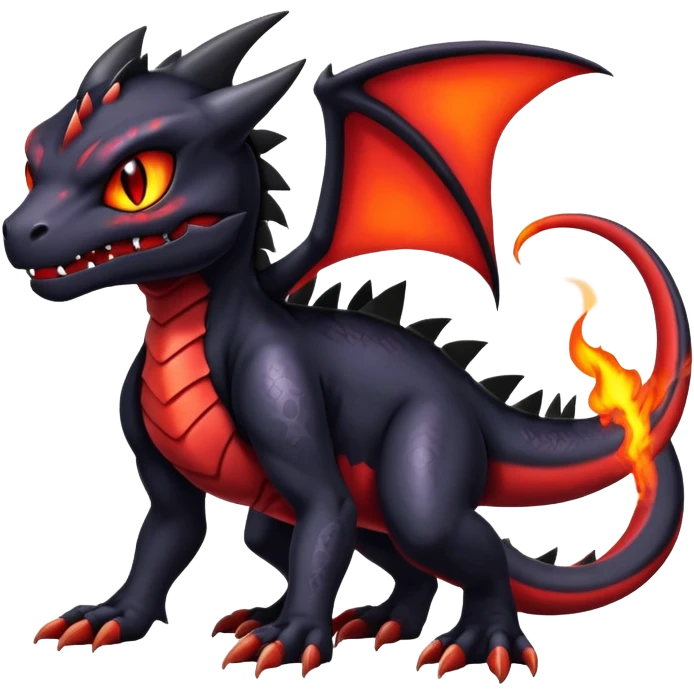 Shiny Epic Evil Badass Dark Charmeleon-Noibat-Salandit-Litten-Hybrid emoji