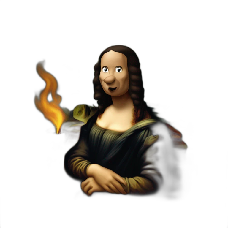 Mona lisa smoking emoji