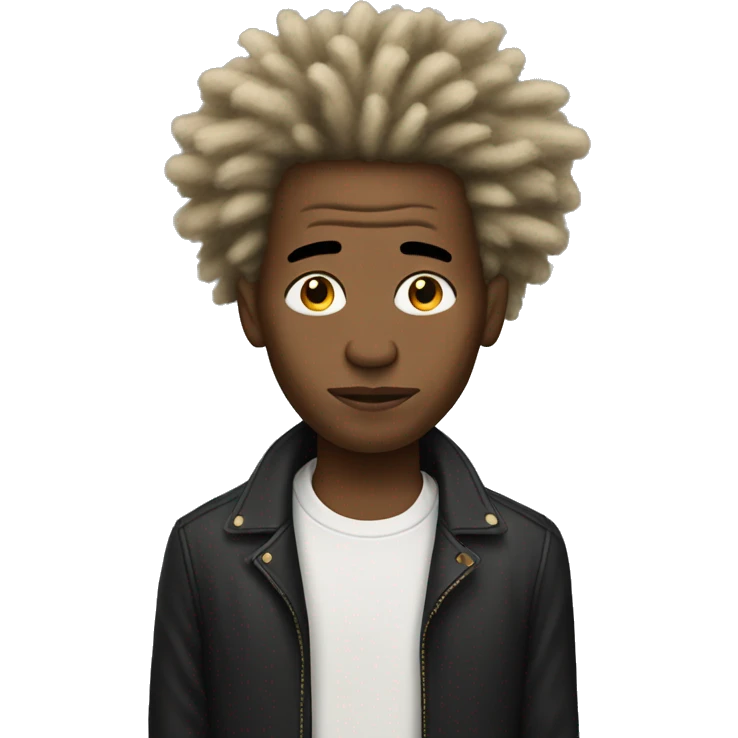african american man with hair like basquiat  emoji