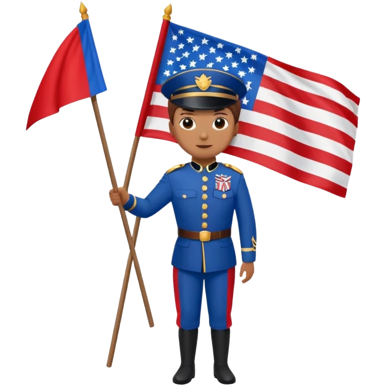 color guard from Parade Marchers emoji