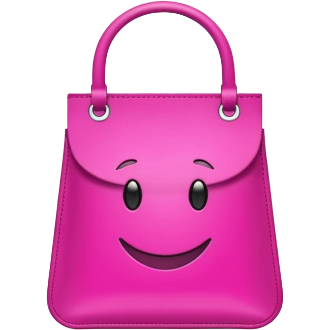 "Bolsa fucsia con asas, logo blanco de DRUNI PERFUMERÍAS, estilo emoji, fondo transparente" emoji