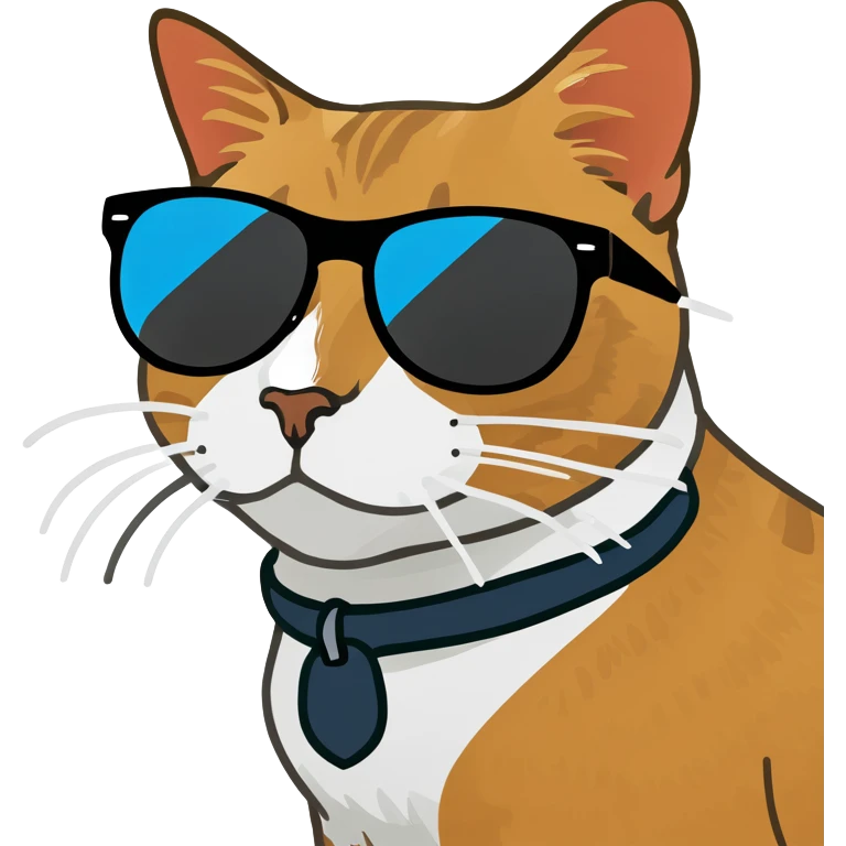 Cat with sunglasses emoji