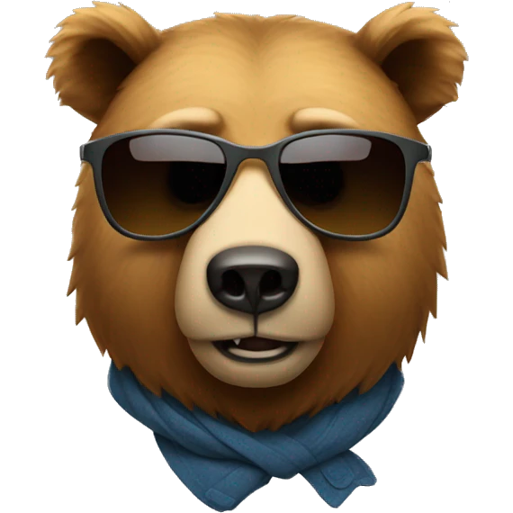 Bear with sunglasses emoji