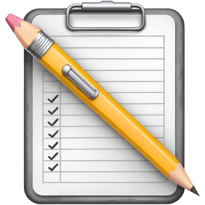 pencil writing on a task list emoji emoji