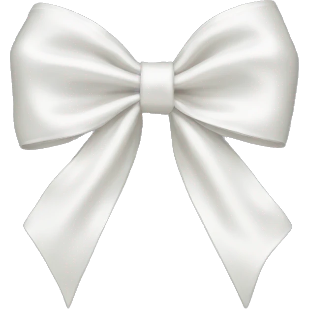 white satin bow emoji