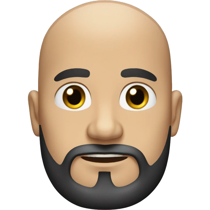 bald man with black beard in racing clothes

 emoji