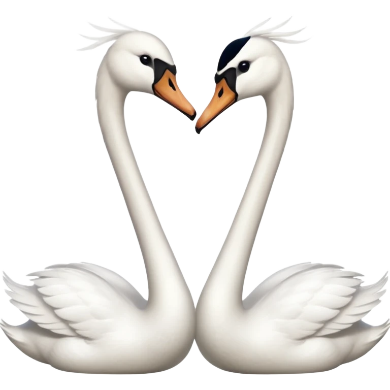 Two swans facing eachother emoji