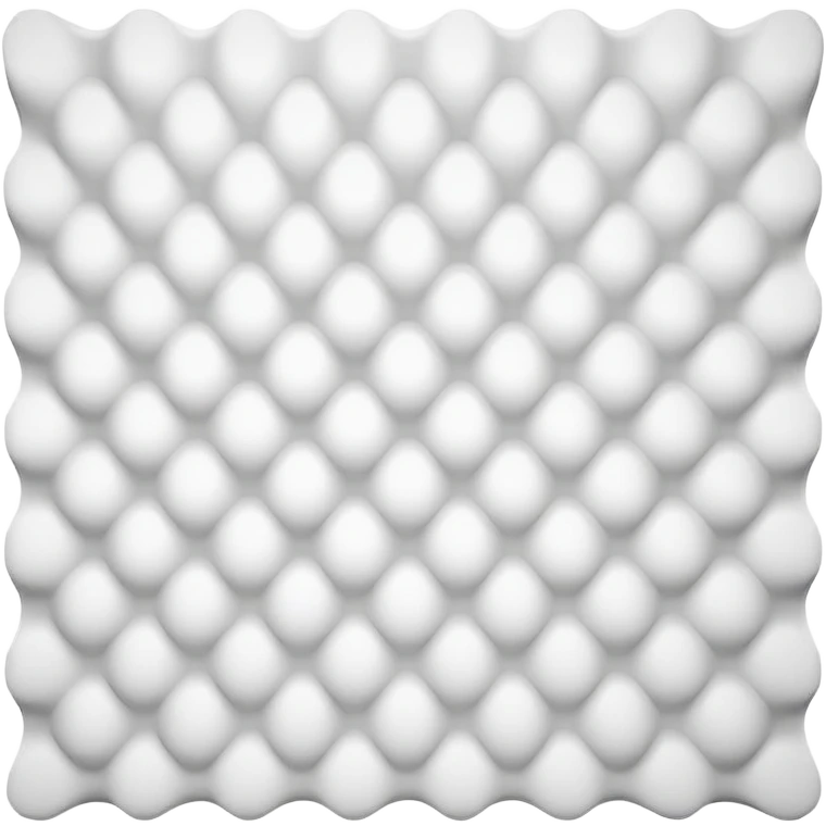 white wavy acoustic foam panel with egg crate pattern emoji
