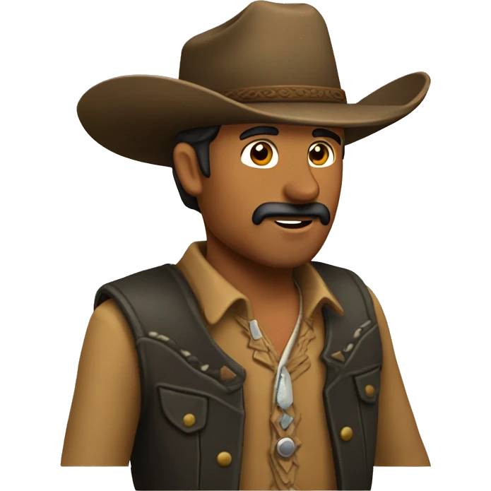 Vaquero escuchando una conversación  emoji
