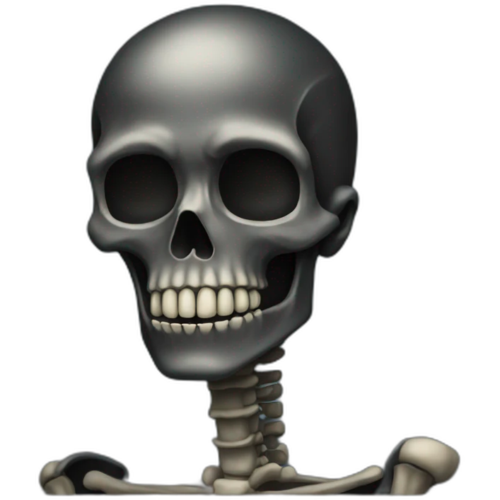 Black skeleton emoji