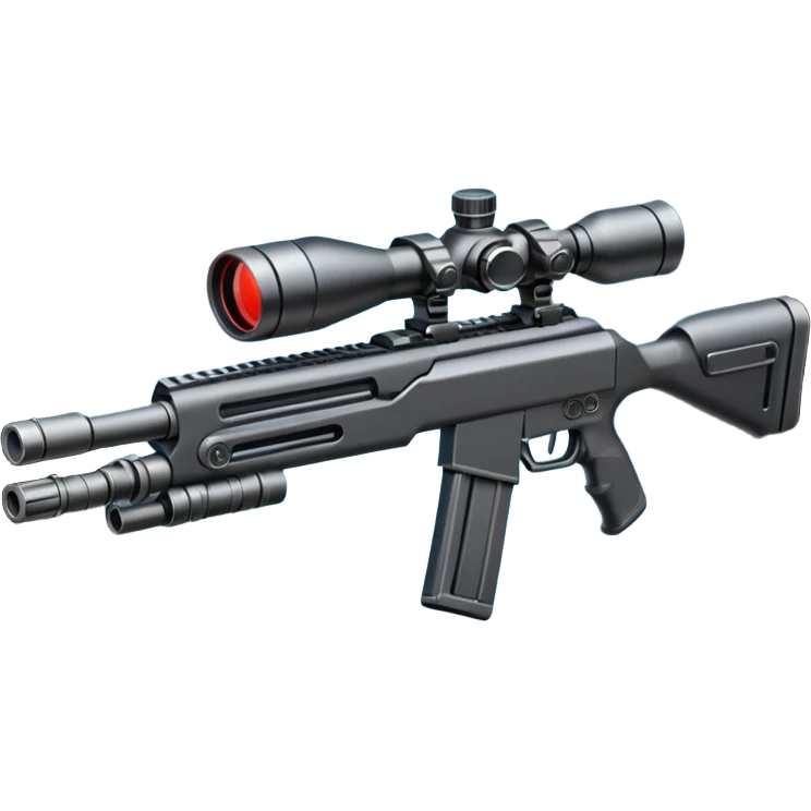 tech sniper rifle with laser scope emoji