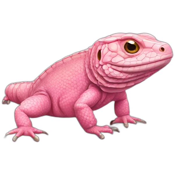 fat pink tegu lizard emoji