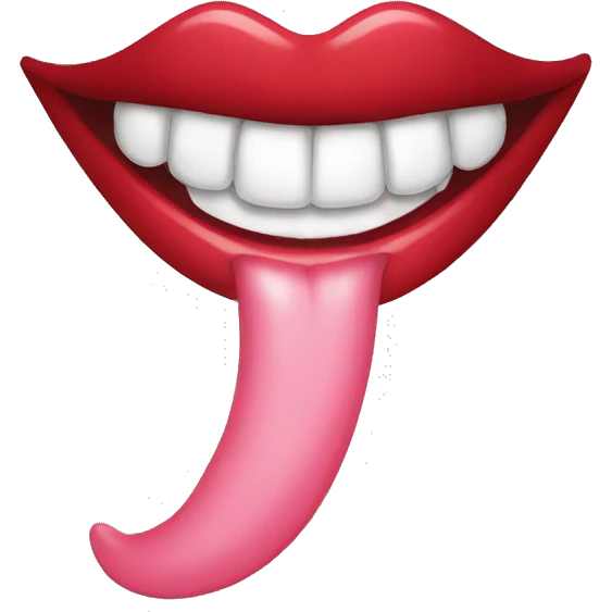 Ugly laughing lips puckered emoji
