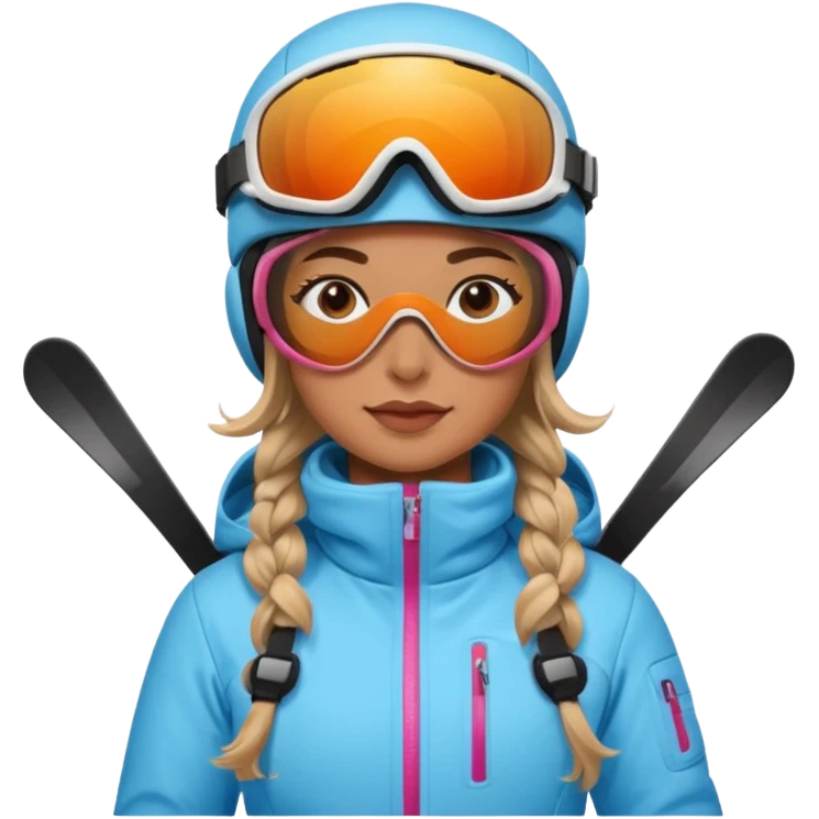 Woman Skiing , Background Matterhorn emoji