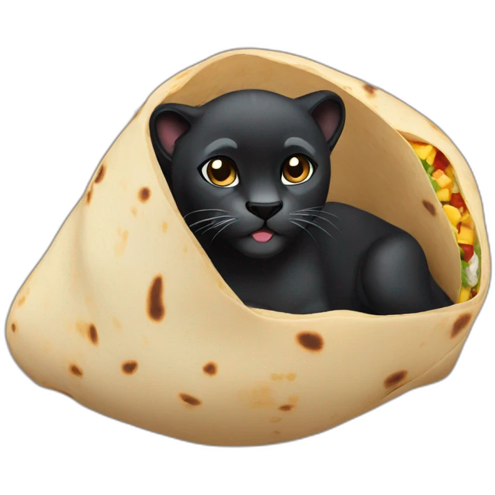 Black panther burrito emoji