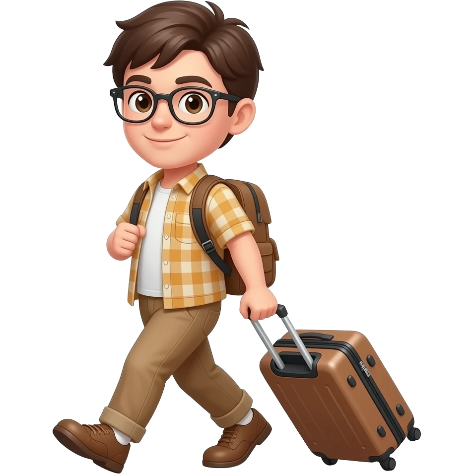 traveller walking with suitcase emoji