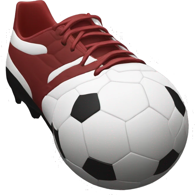 Soccer boots that are dark red emoji