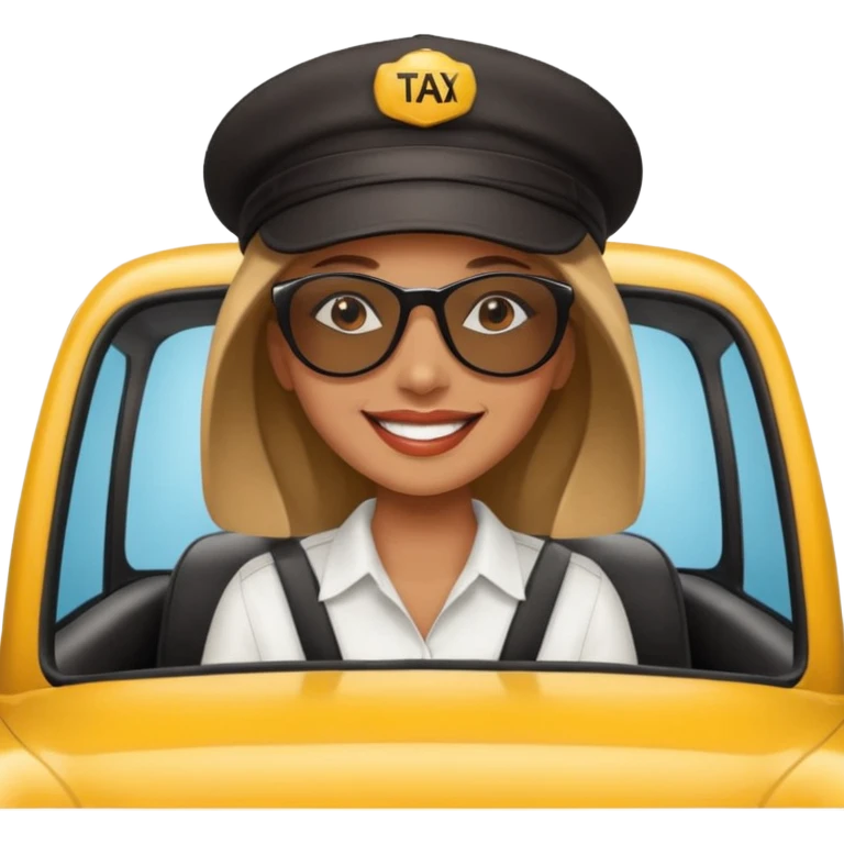 woman taxi driver emoji