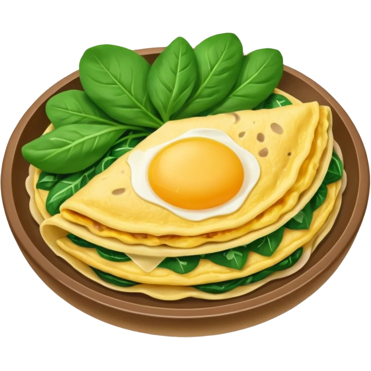 Egg Omelet with Spinach and Mushrooms emoji