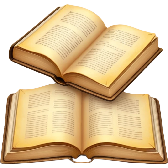 open book lying on a wooden table emoji