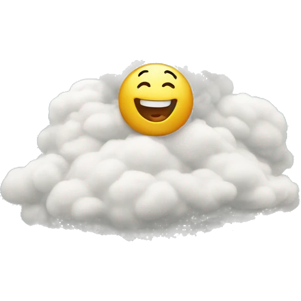 Happy God on a cloud emoji
