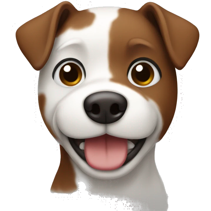 Gel hug white and brown dog emoji