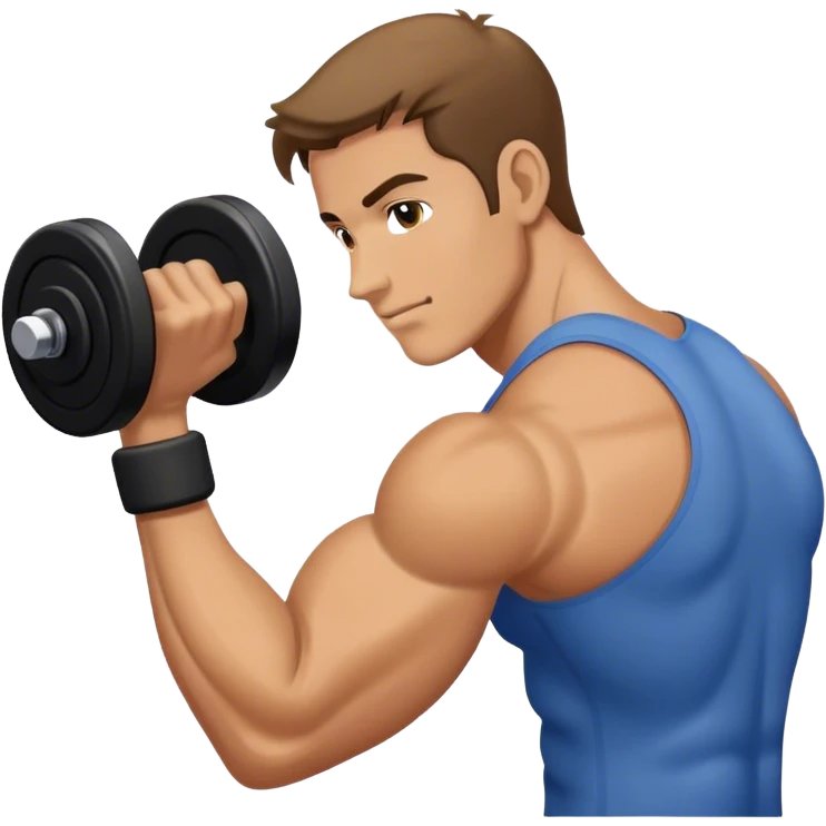 man weighted wrist curl emoji