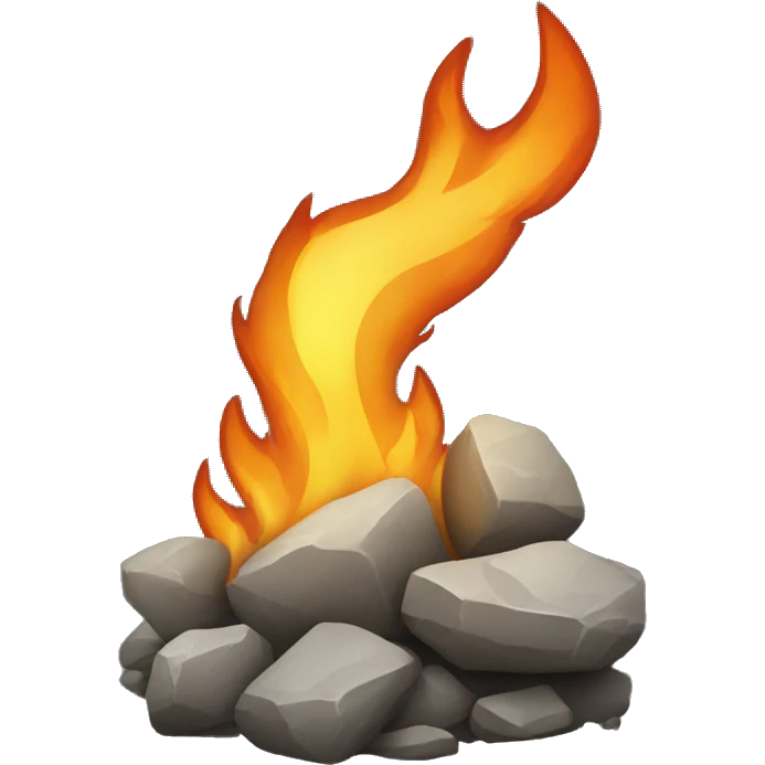 burning stones emoji