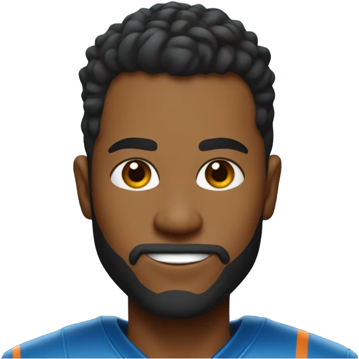 faça um emoji com a camisa do thunder okc, a nova q é preta com retalhos em azul e laranja emoji