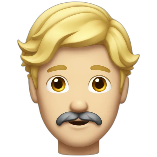blond man with mustache slaping his head emoji