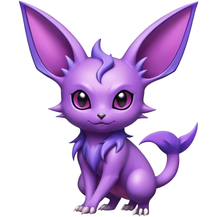 Cool Edgy Shiny Noibat-Espeon-Nidorino-hybrid  full body emoji