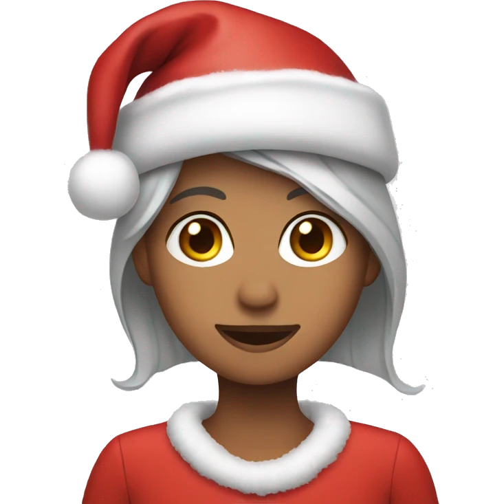 Gigi wearing a Christmas hat emoji