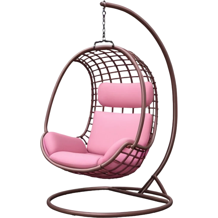 modern pink hanging chair emoji