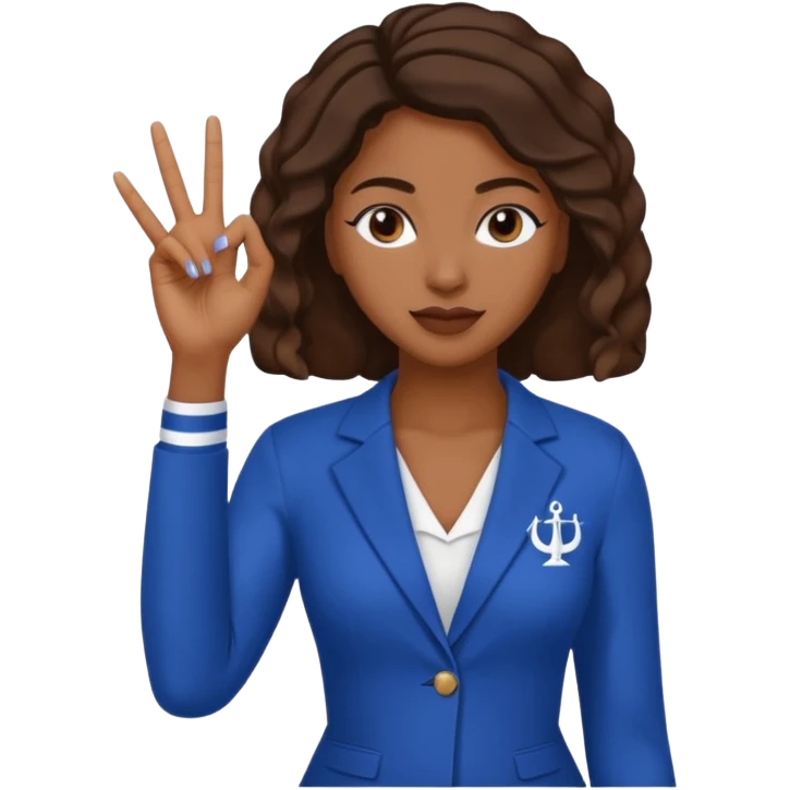 Zeta Phi Beta Sorority black women emoji. Use our hand sign emoji