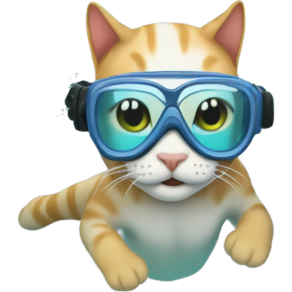 cat snorkeling emoji