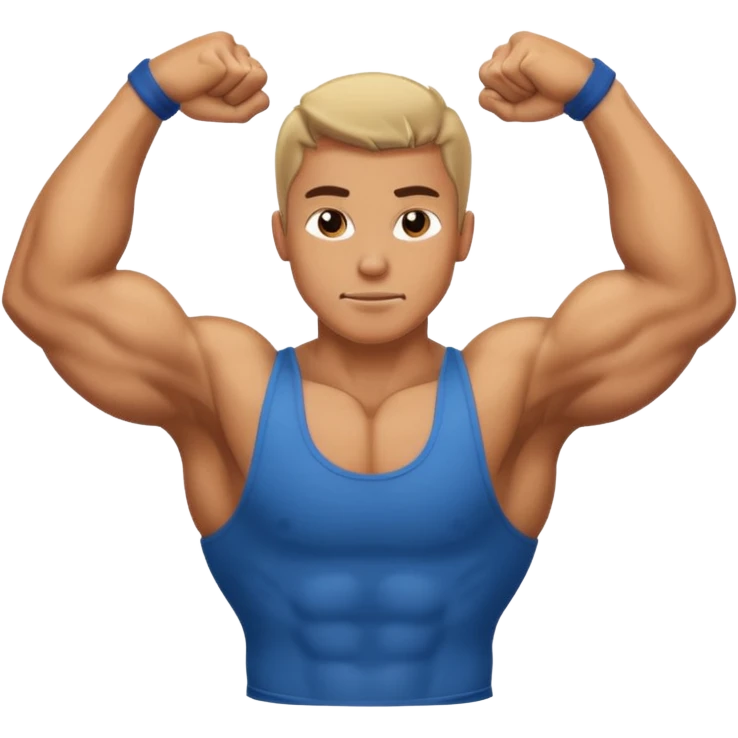 men who is flexing his triceps emoji