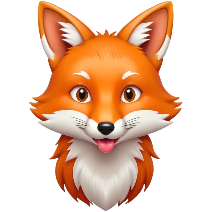 Fox tongue out emoji