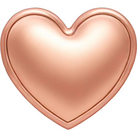 Rose gold heart emoji
