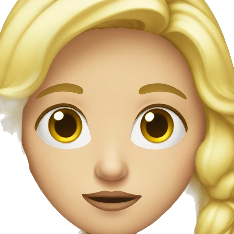 blonde concerned emoji