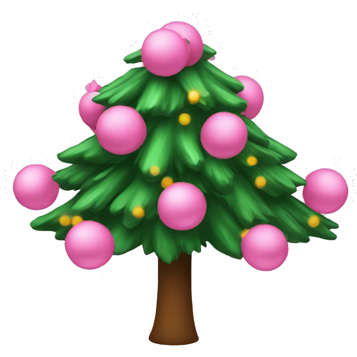 Roze kerstboom emoji