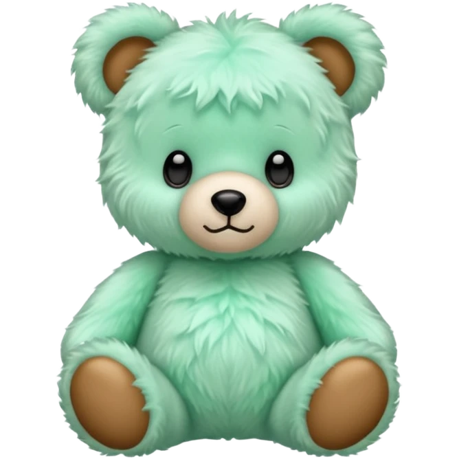 Mint green realistic teddy bear emoji